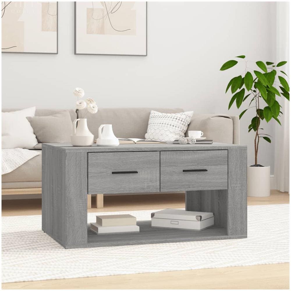 Tavolino Da Salotto Grigio Sonoma 80x50x40 Cm Legno Multistrato - Foto 1