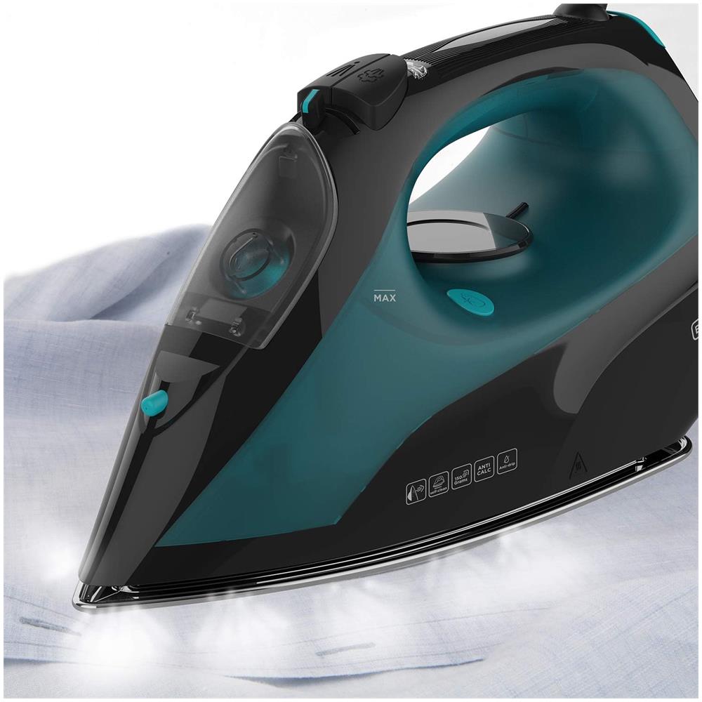 Ferro da Stiro a Secco e a Vapore BXIR2403E Capacità 0.375 Litri Potenza 2400 Watt Colore Nero/Verde - Foto 5