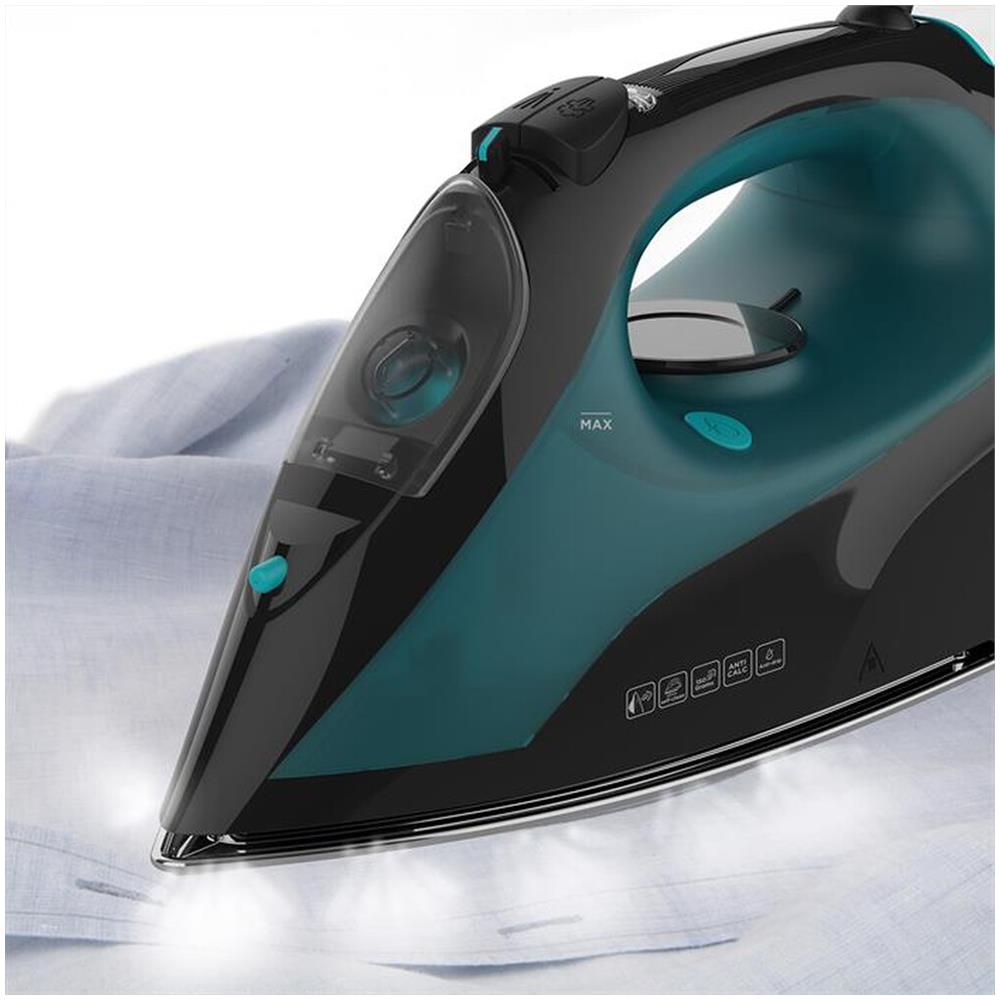 Ferro da Stiro a Secco e a Vapore BXIR2403E Capacità 0.375 Litri Potenza 2400 Watt Colore Nero/Verde - Foto 2