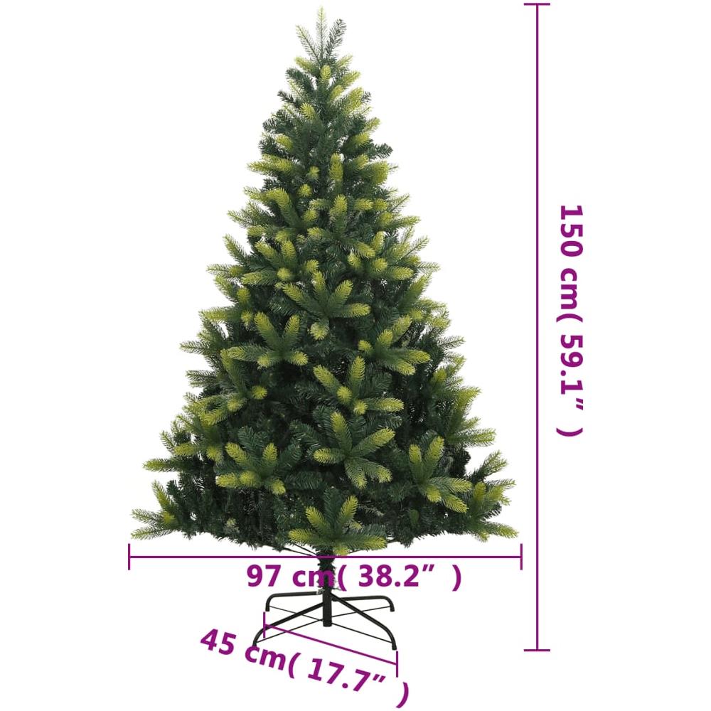 Albero Di Natale Artificiale Incernierato Con Base 150 Cm - Foto 8