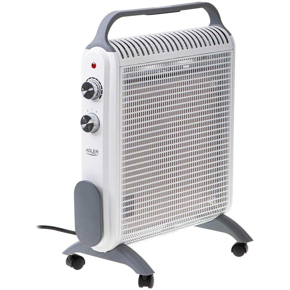 Ad7750 Stufa Elettrica Convettore, Radiatore Elettrico Basso Consumo, Termostato 2000w Bianco - Foto 1