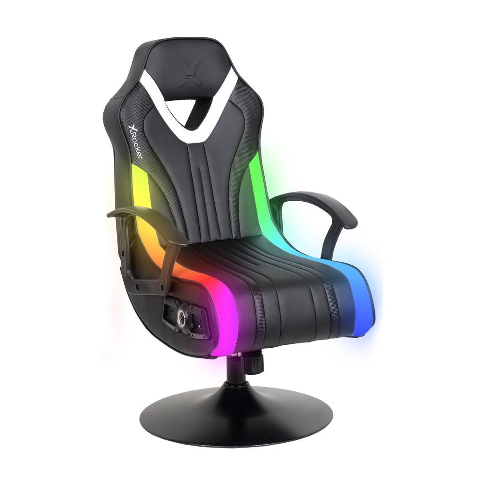 Fury 2.1 RGB Sedia da gioco per console Seduta imbottita Nero, Bianco - Foto 1