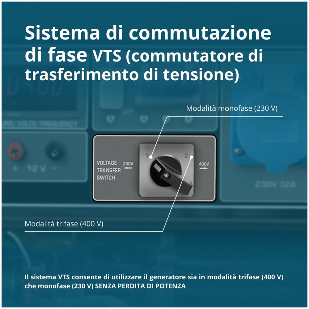 Generatore a benzina """" KS 10000E 1/3 Tensione, V 230/400 Potenza massima /nominale (230V), kW 8.0/7.5 - Foto 2