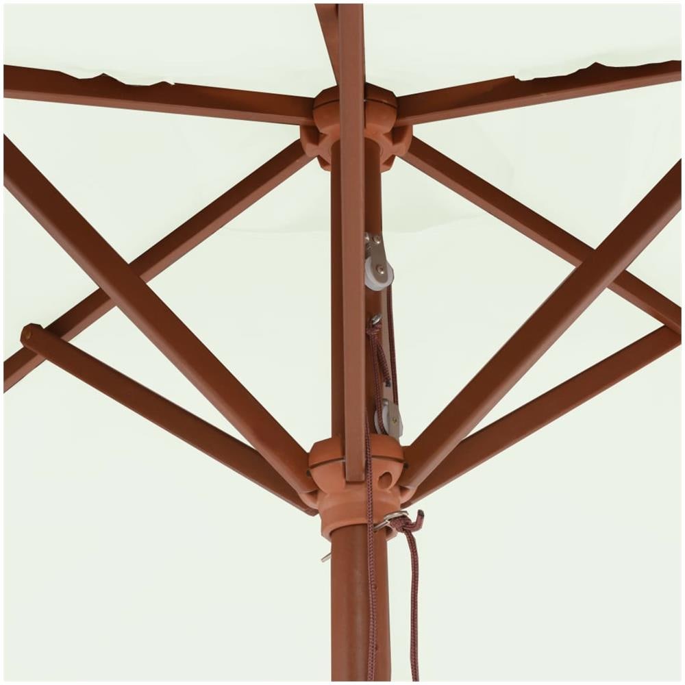 Ombrellone Da Esterni Con Palo In Legno 150x200 Cm Sabbia - Foto 2