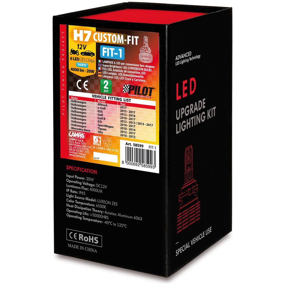 58599 12v Lampade A Ledh720w Attacco Specifico 2 Pz Scatola - Foto 3