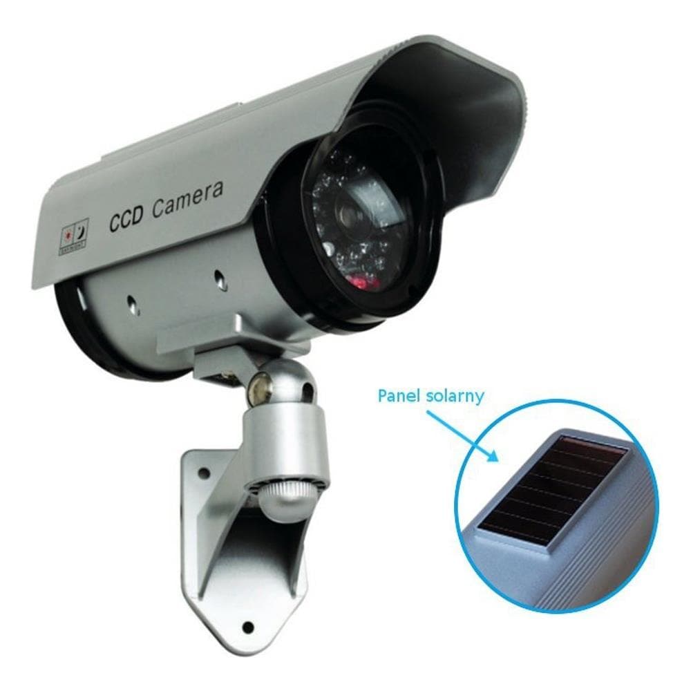 Sol 1200fotocamera Dummy Led Telecamera Di Sicurezza Fittizia Allarme Cctv Camera Pannello Solare - Foto 2
