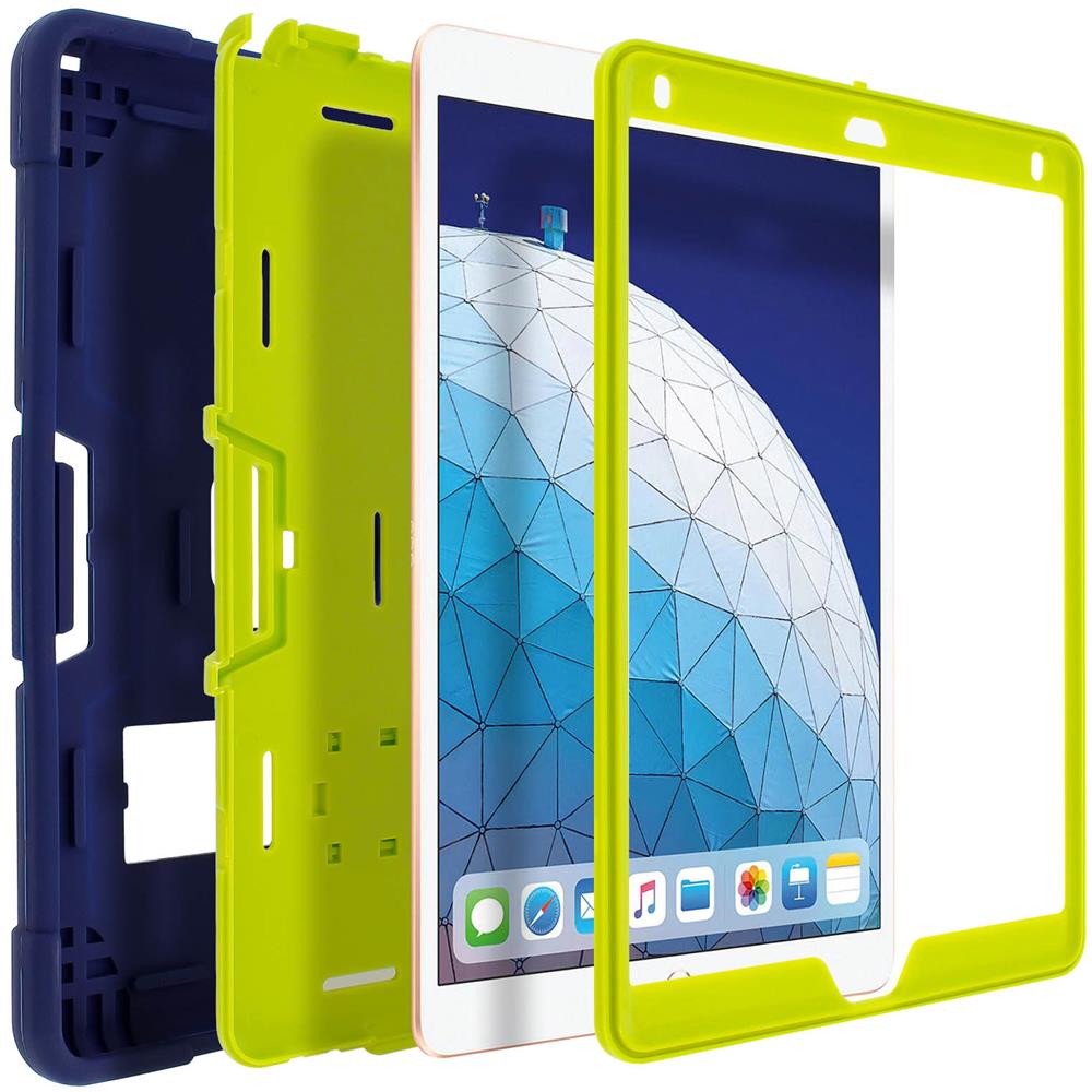 Cover Ipad Pro 10.5 E Air 3 2019 Protezione Bi-materiale Cavalletto Blue Verde - Foto 1