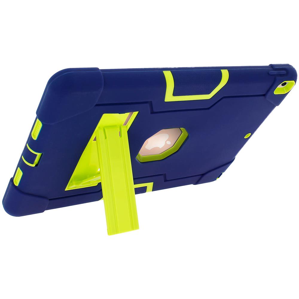 Cover Ipad Pro 10.5 E Air 3 2019 Protezione Bi-materiale Cavalletto Blue Verde - Foto 5