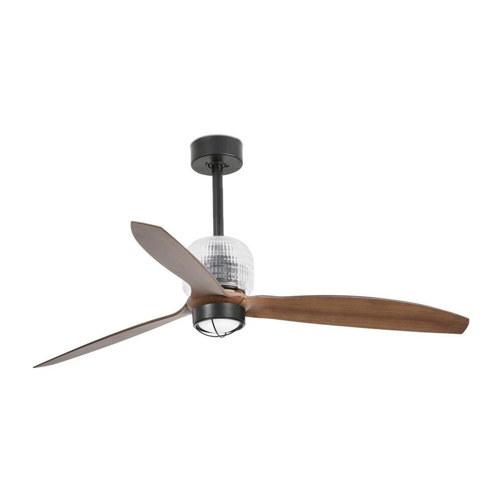 Led Nero, Ventilatore Da Soffitto In Legno Con Motore Cc, 3000k - Foto 1