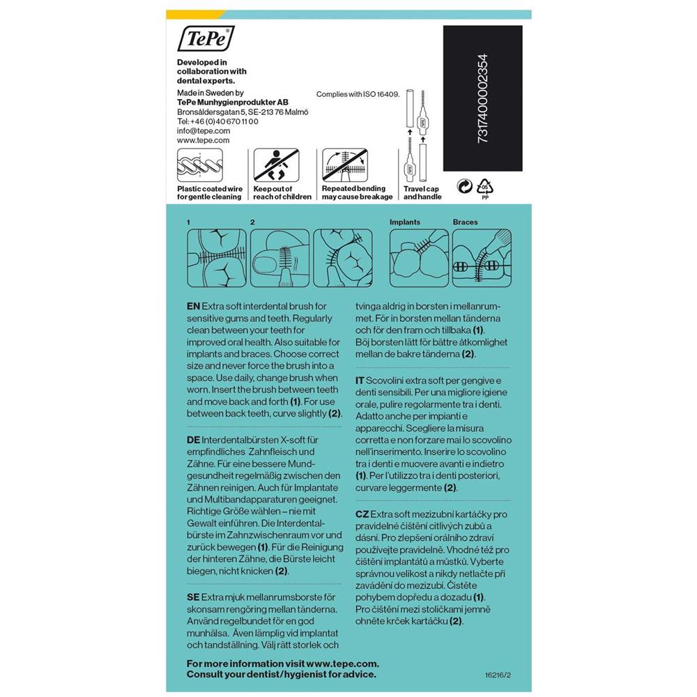 Scovolini Giallo Extra Soft (07 Millimetri - Dimensioni 4) Pulizia Semplice Ed Efficace Degli Spazi Interdentali Confezione Da 8 Pennelli - Foto 4