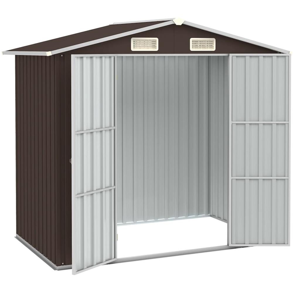 Capanno da Giardino Marrone 205x129x183 cm in Acciaio Zincato - Foto 2