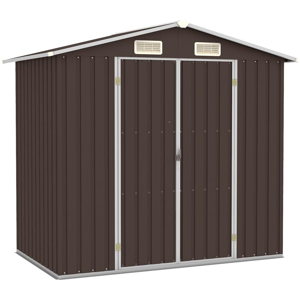 Capanno da Giardino Marrone 205x129x183 cm in Acciaio Zincato - Foto 1
