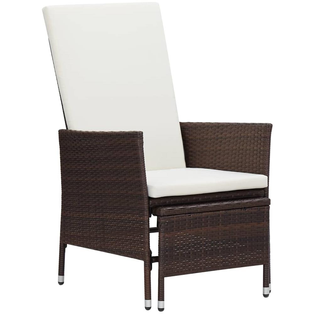 Set Divani da Giardino 2 pz con Cuscini in Polyrattan Marrone - Foto 2