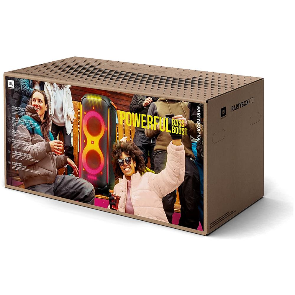 Speaker Portatile PartyBox 710 Potenza 800 Watt Wireless Bluetooth 5.1 con Giochi di Luce Ruote per Trasporto Colore Nero - Foto 9