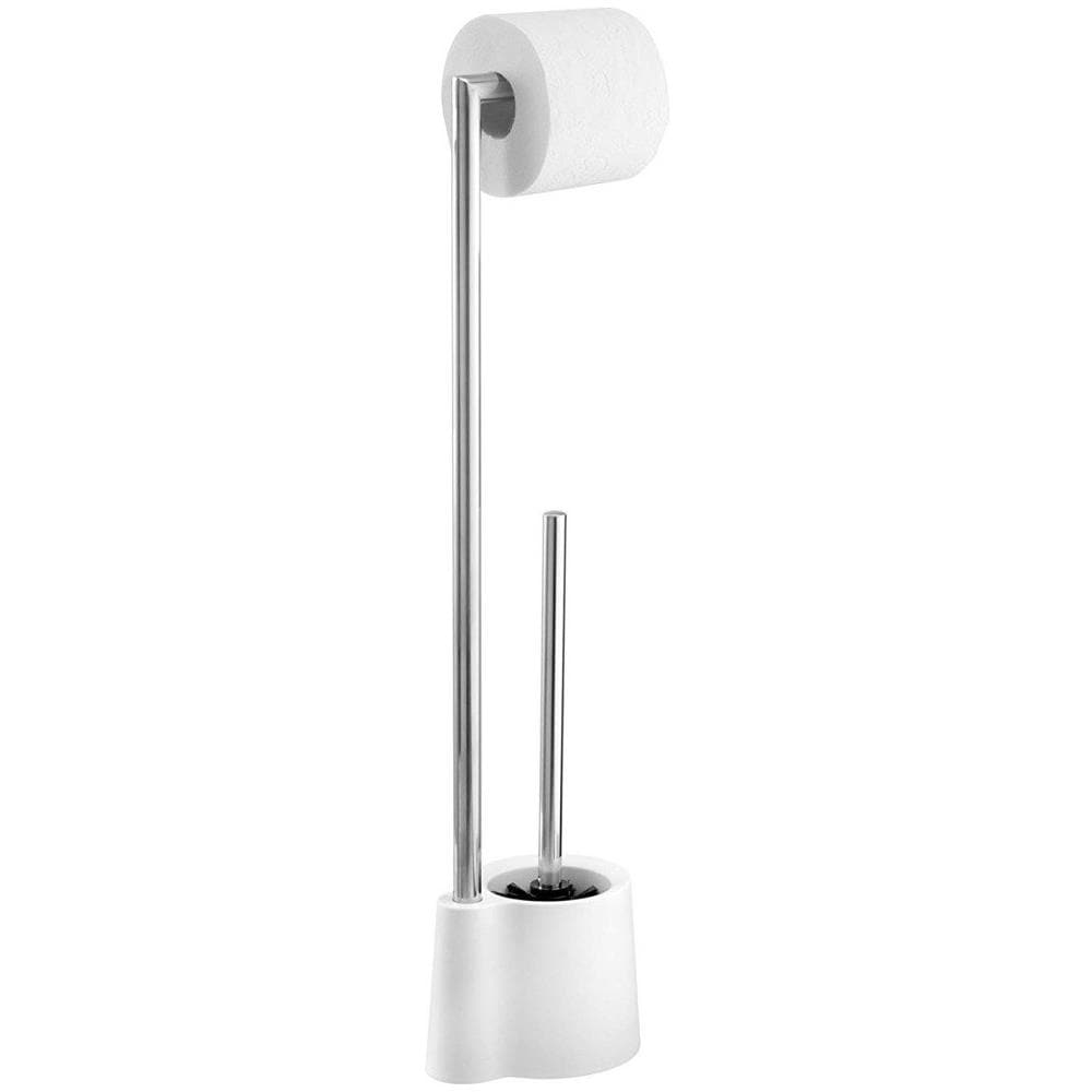 Porta Carta Igienica Con Scopino E Contenitore, Elegante Set Da Bagno - - Foto 1