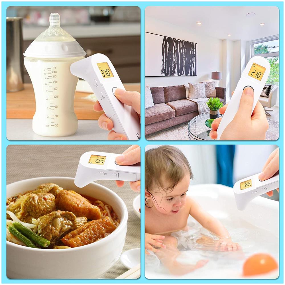 Irt3w Termometro Digitale Infrarossi 3 In 1 - Termometro Medico Digitale Senza Contatto Per Neonati / bambini / adulti E Oggetti - Retroilluminazione - Risultati Immediati E Accurati - Foto 6