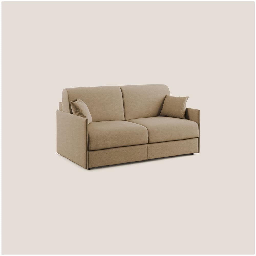 Evans Divano Letto In Tessuto Ecosostenibile Beige 169 Cm (mat. 140x197) - Foto 2