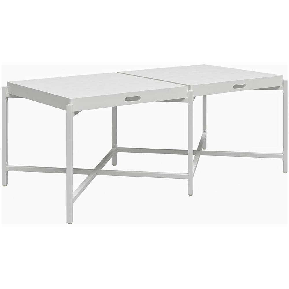 Poly Tavolino Con Piano A Vassoio Estraibile In Mdf Bianco - Foto 1