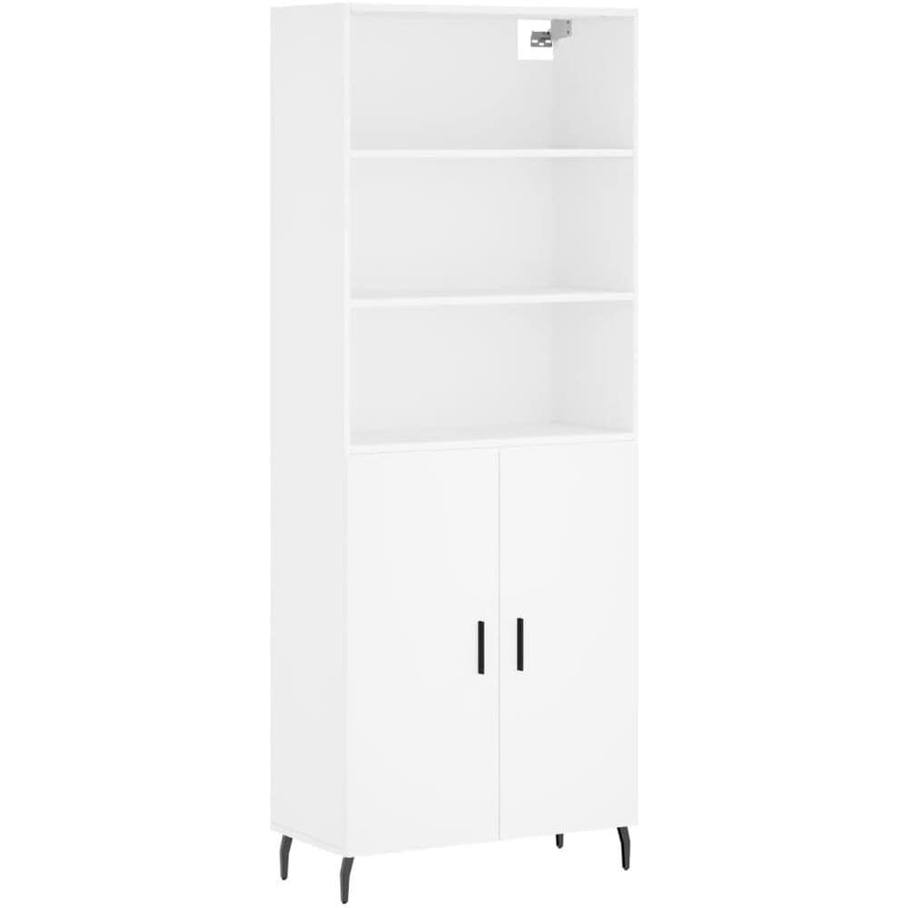 Credenza Bianca 69,5x34x180 Cm In Legno Multistrato - Foto 2