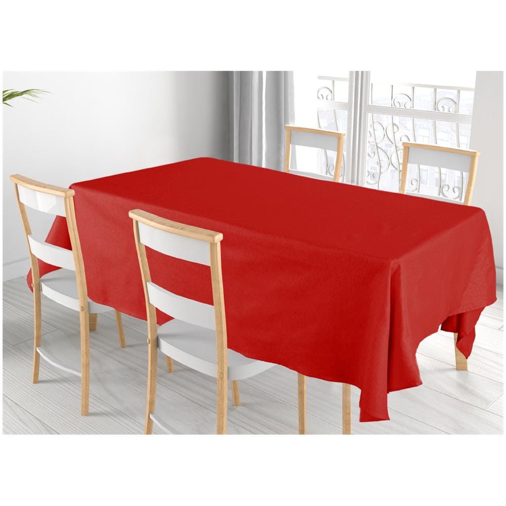 Tovaglia Cucina Soggiorno Tinta Unita Lurex Vari Colori Joychrist 140x180cm Rosso - Foto 1