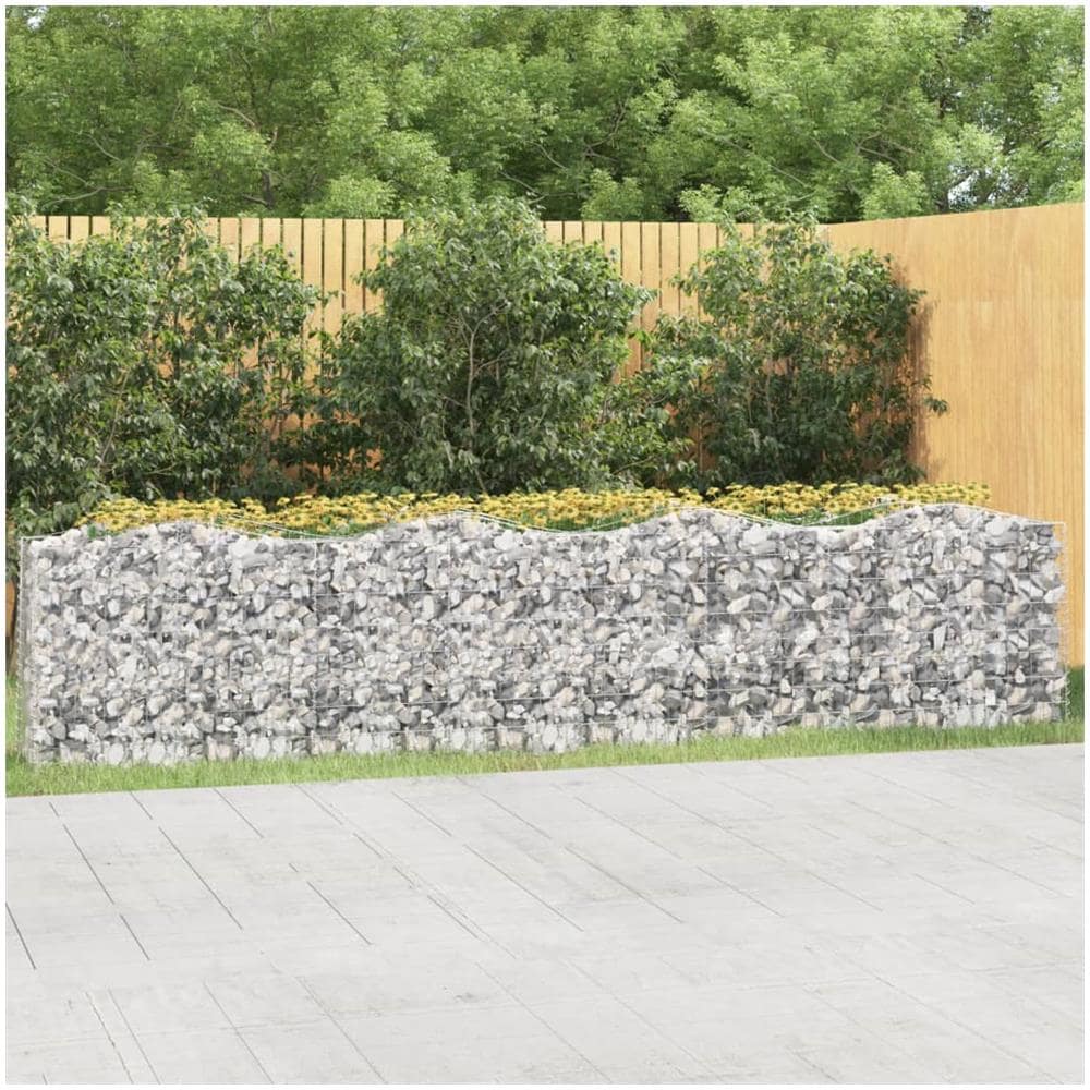 Gabbione Ad Arco Con Letto Rialzato 400x50x100 Cm Ferro Zincato - Foto 1