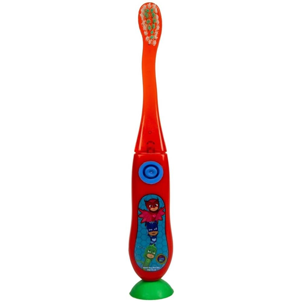 Spazzolino Luminoso Per Bambini Con Ventosa - Pigiamaschi, Rosso - Foto 1