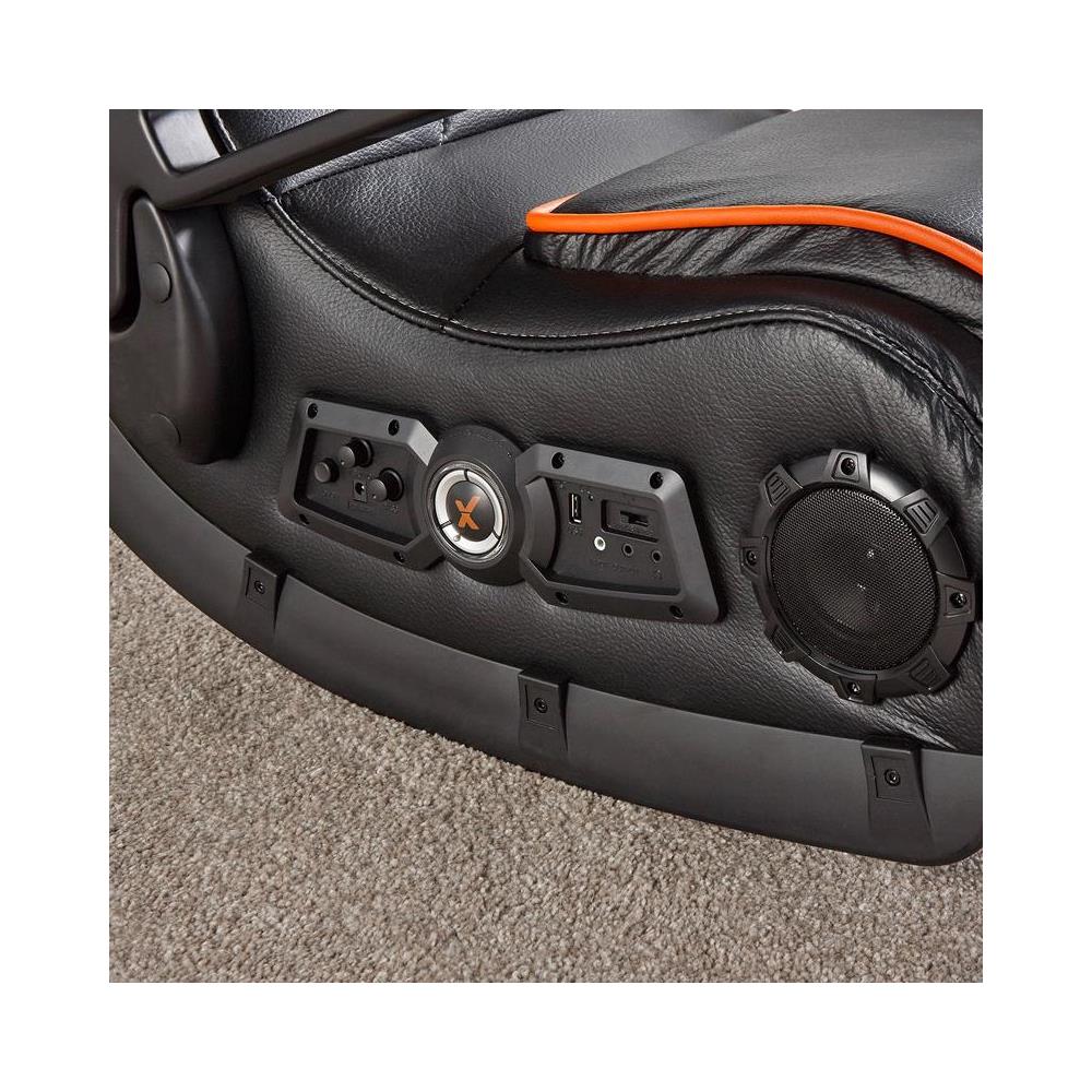 Sentinel Sedia da gioco per console Sedia imbottita tappezzata Nero, Arancione - Foto 2
