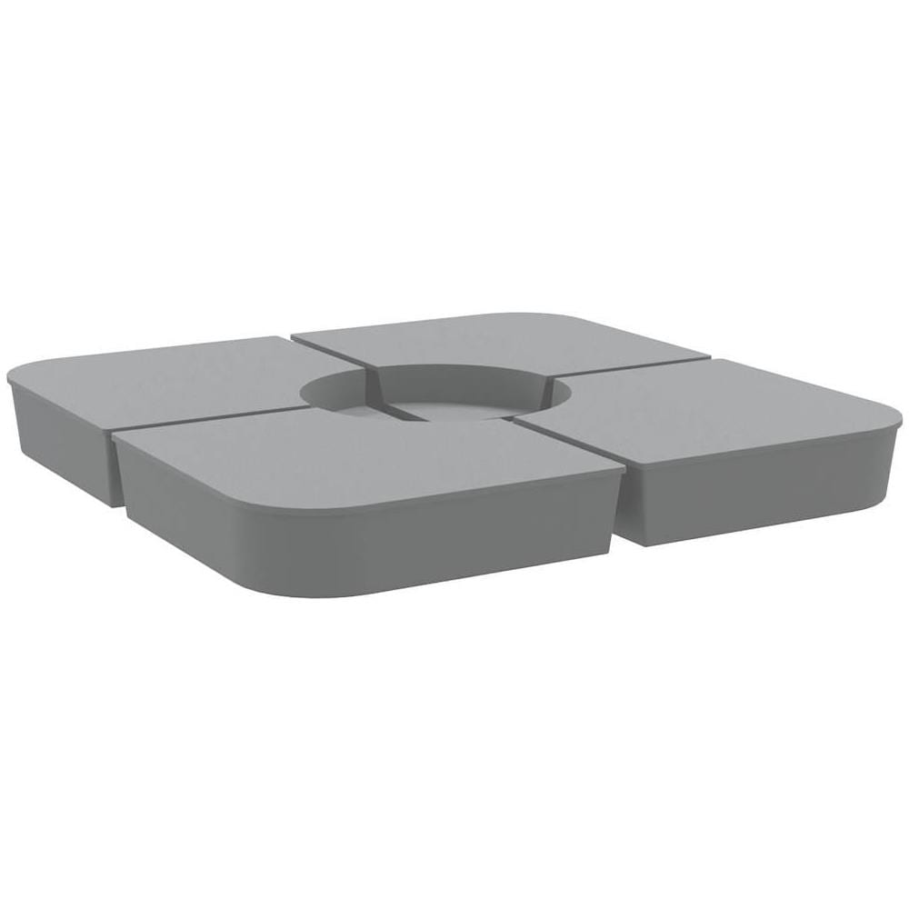 Set Base per Ombrellone 4 pz con Supporto a Croce 100 kg PP - Foto 1