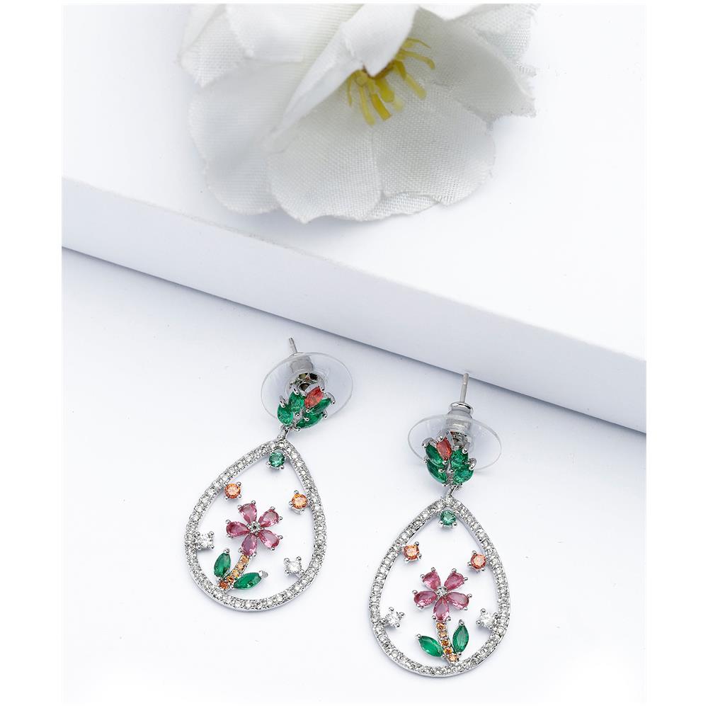 Orecchini a Goccia Floreali - Foto 1