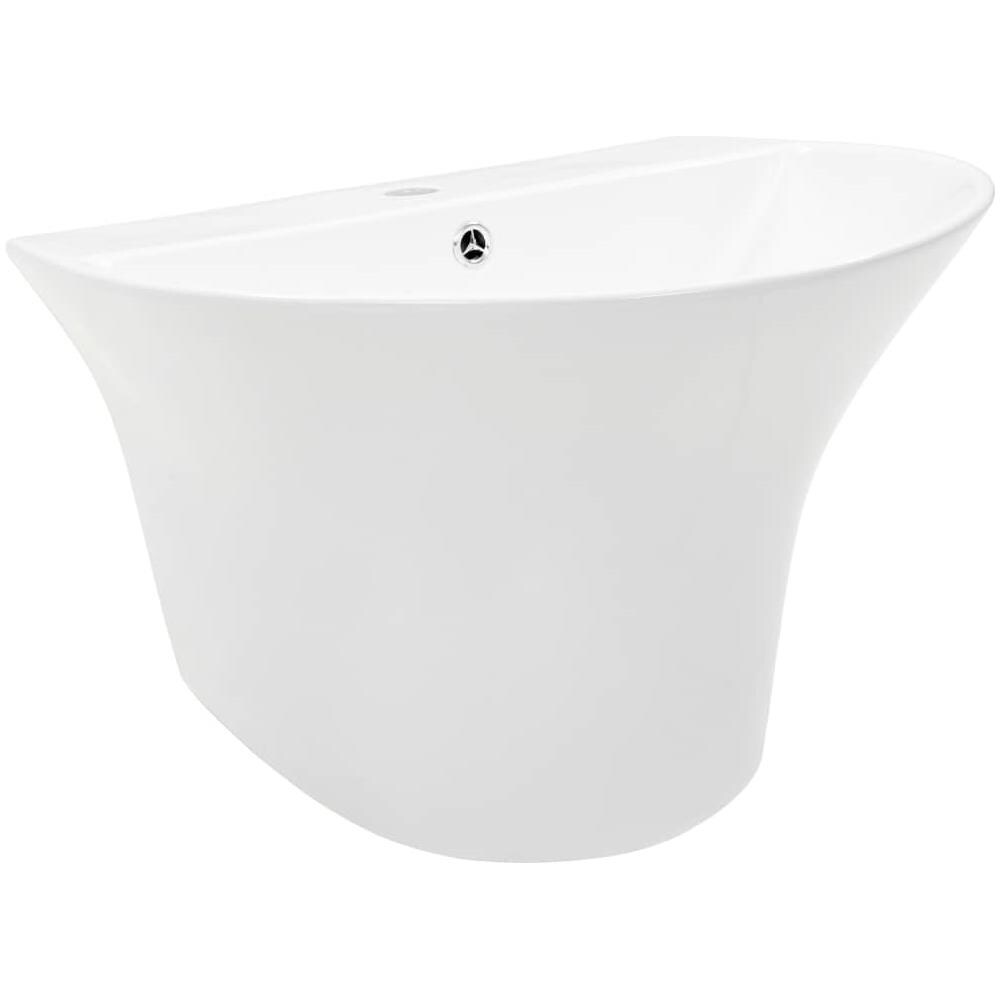 Lavabo A Parete In Ceramica Bianca 560x480x420 Mm - Foto 2
