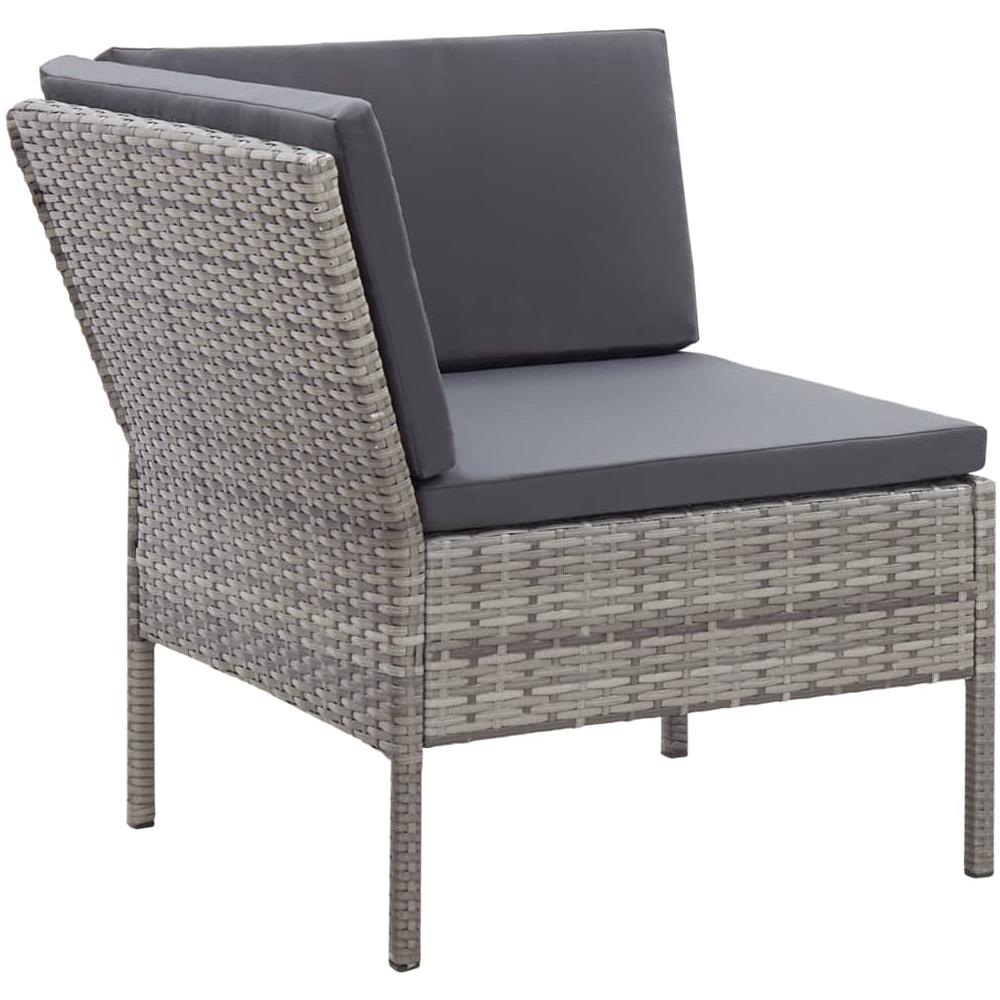 Set Divani Da Giardino 6 Pz Con Cuscini In Polyrattan Grigio - Foto 13