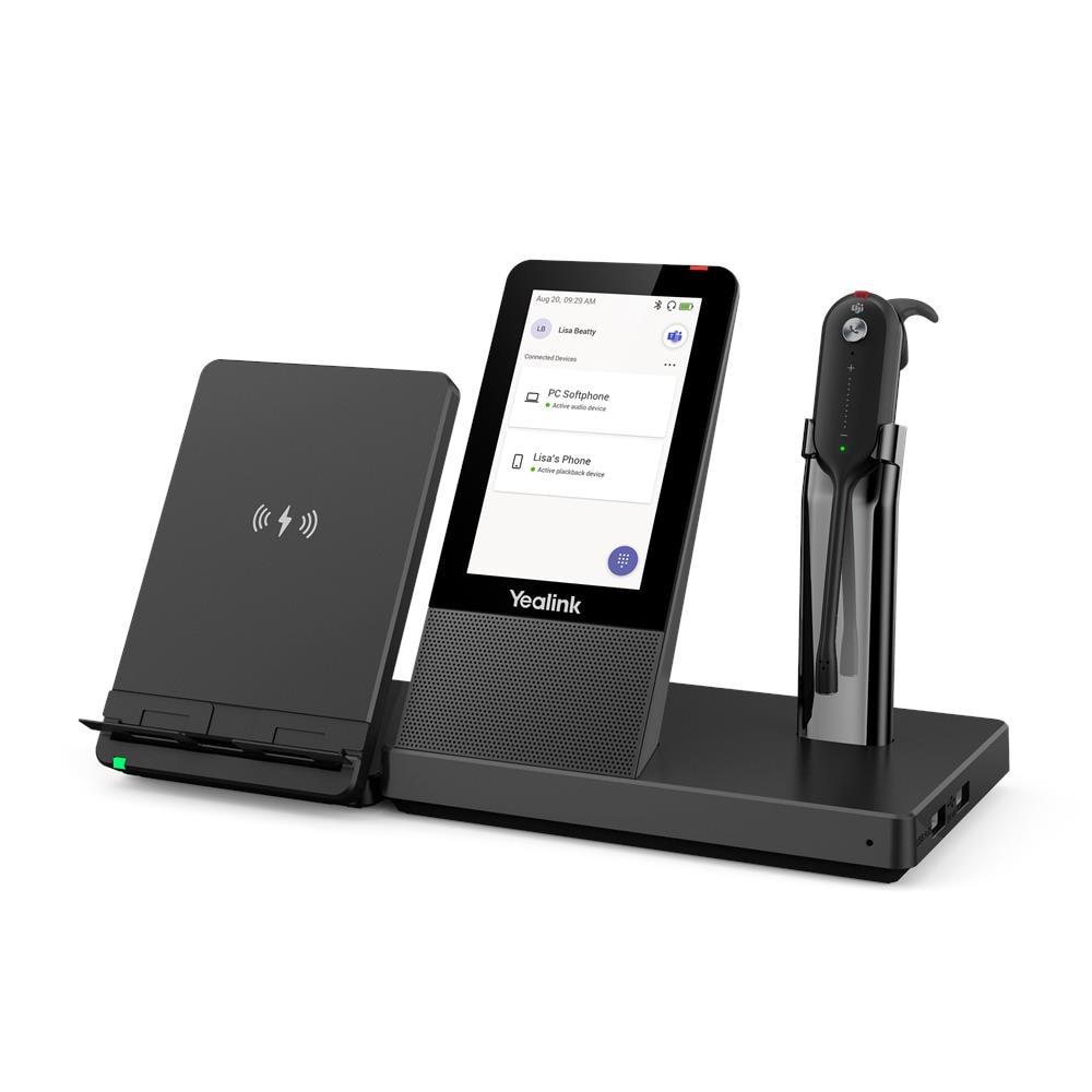 WH67 Teams Auricolare Wireless A clip, A Padiglione, Passanuca Ufficio Bluetooth Base di ricarica Nero - Foto 5