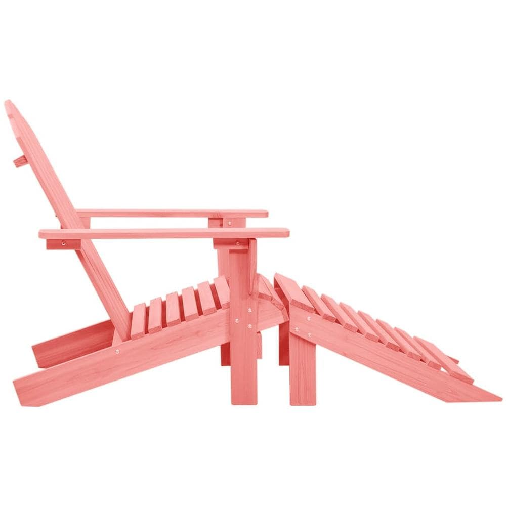 Sedia Giardino Adirondack con Ottomana Massello di Abete Rosa - Foto 2