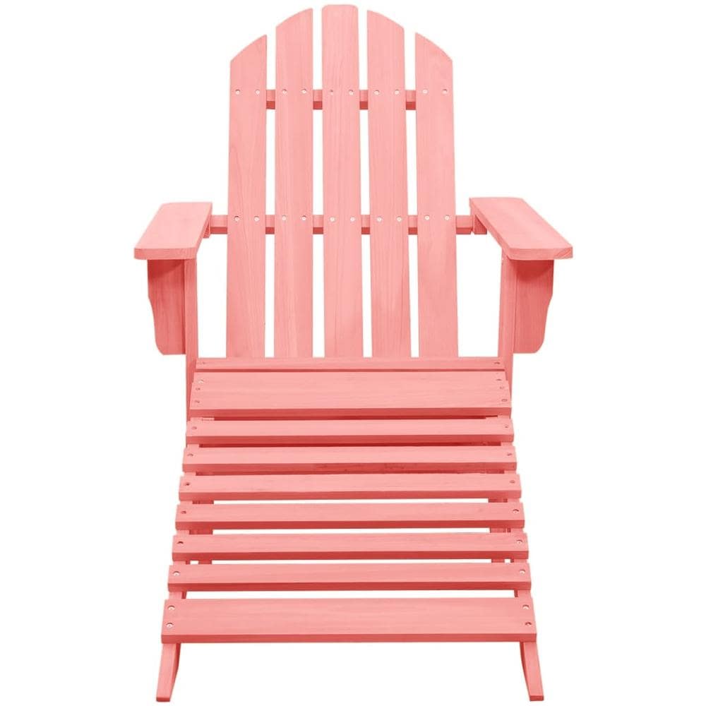 Sedia Giardino Adirondack con Ottomana Massello di Abete Rosa - Foto 3