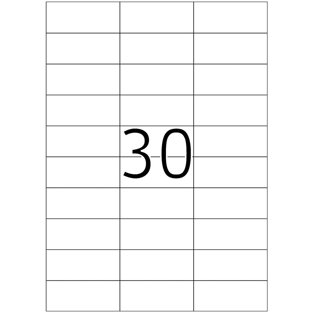 Labels white 70x29,7 SuperPrint 3000 pcs. , Bianco, Labels / pack - 3000 pcs. Sheets / pack - 100 pcs, 70 x 29, 7 mm, A4 sheets - Foto 6
