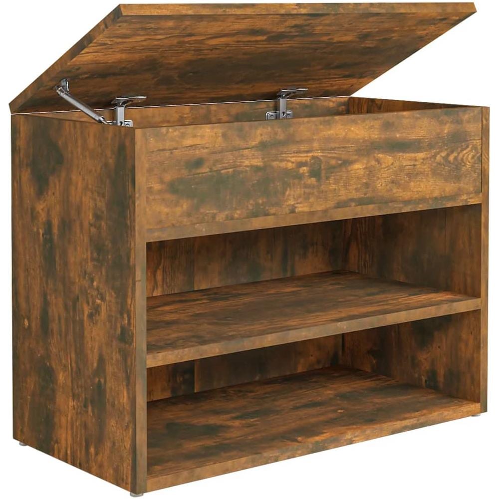 Scarpiera Rovere Fumo 60x30x45 Cm In Legno Multistrato - Foto 2