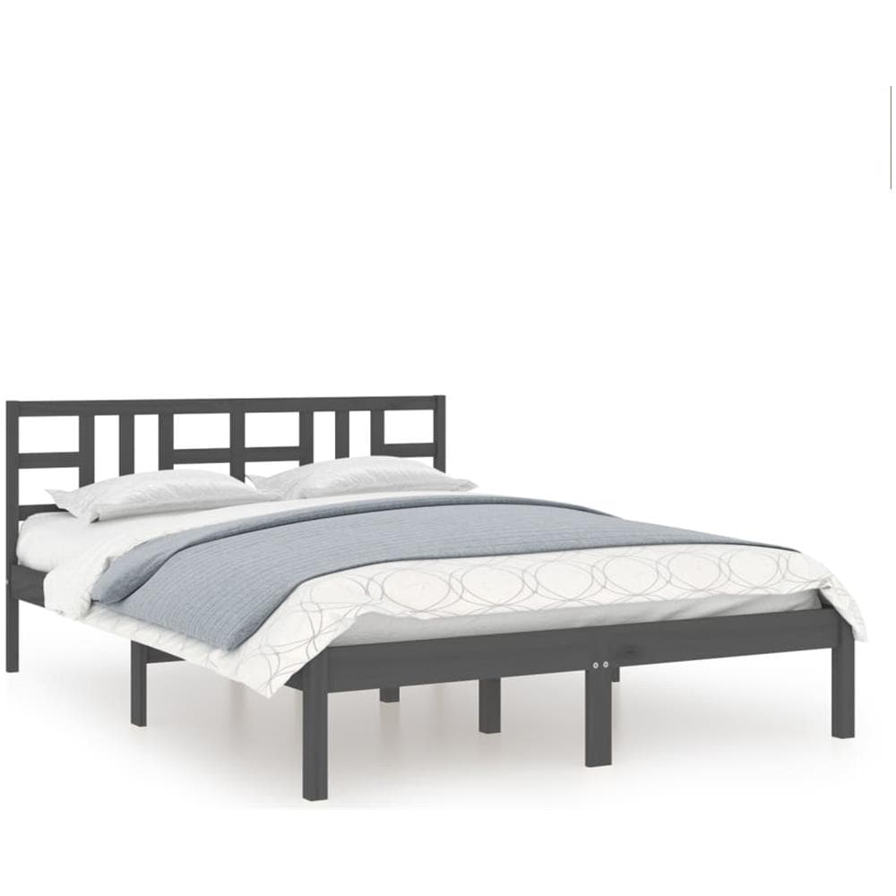 Giroletto Grigio In Legno Massello 200x200 Cm - Foto 2