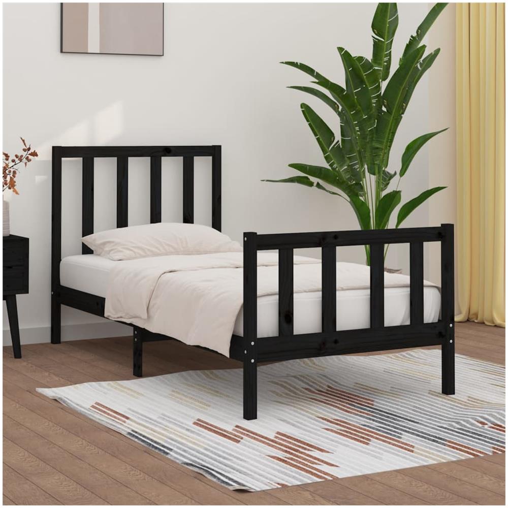 Giroletto in Legno Massello Nero 75x190 cm Small Single - Foto 1