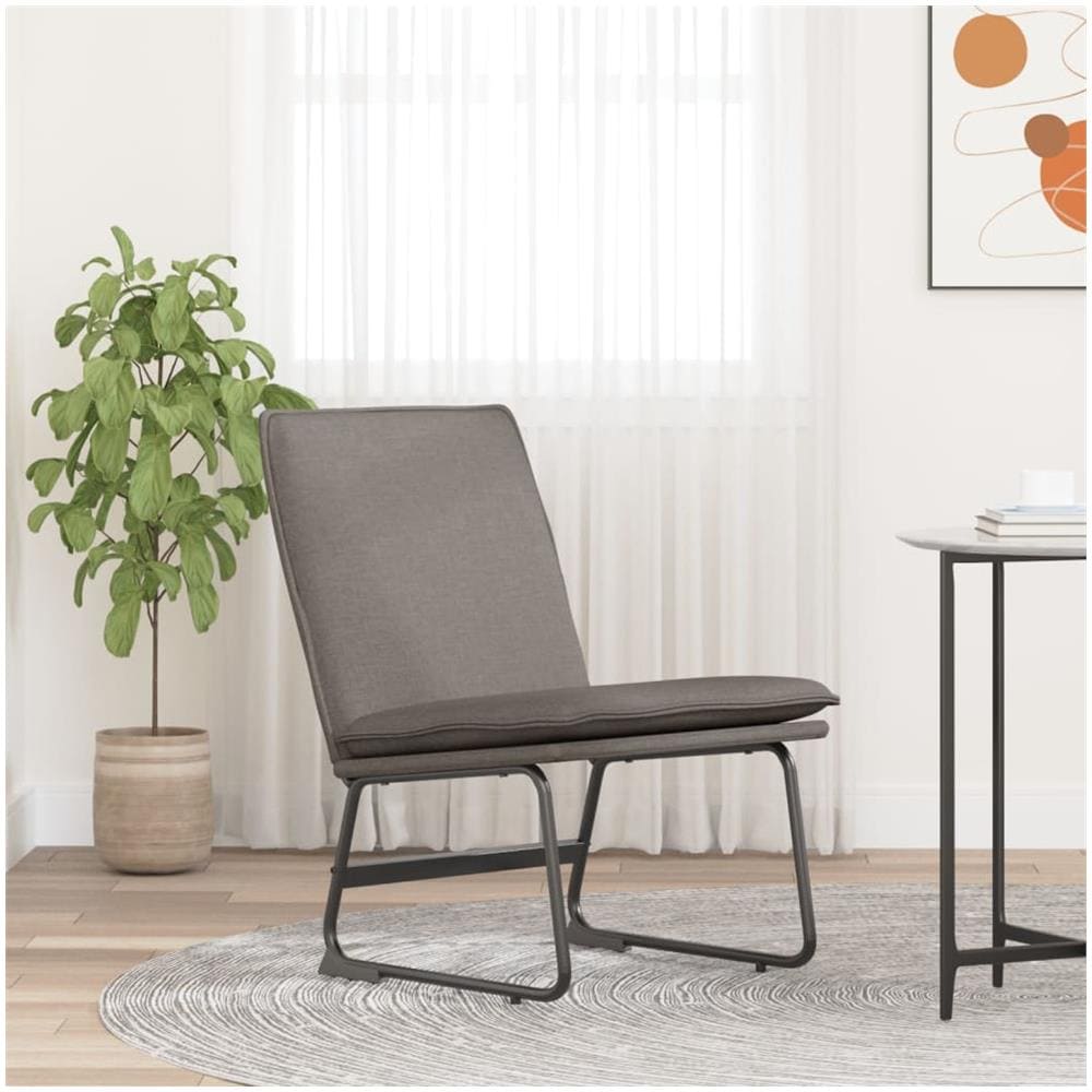 Sedia Lounge Tortora 52x75x76 Cm In Tessuto - Foto 1