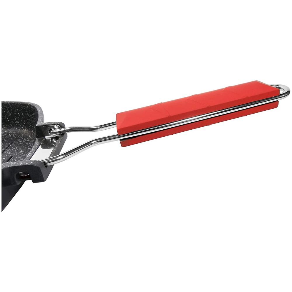 Moneta Bistecchiera 24 X 24 Cm Pro Grill Con Manico Pieghevole Anche Per Induzione Antiaderente - Foto 1