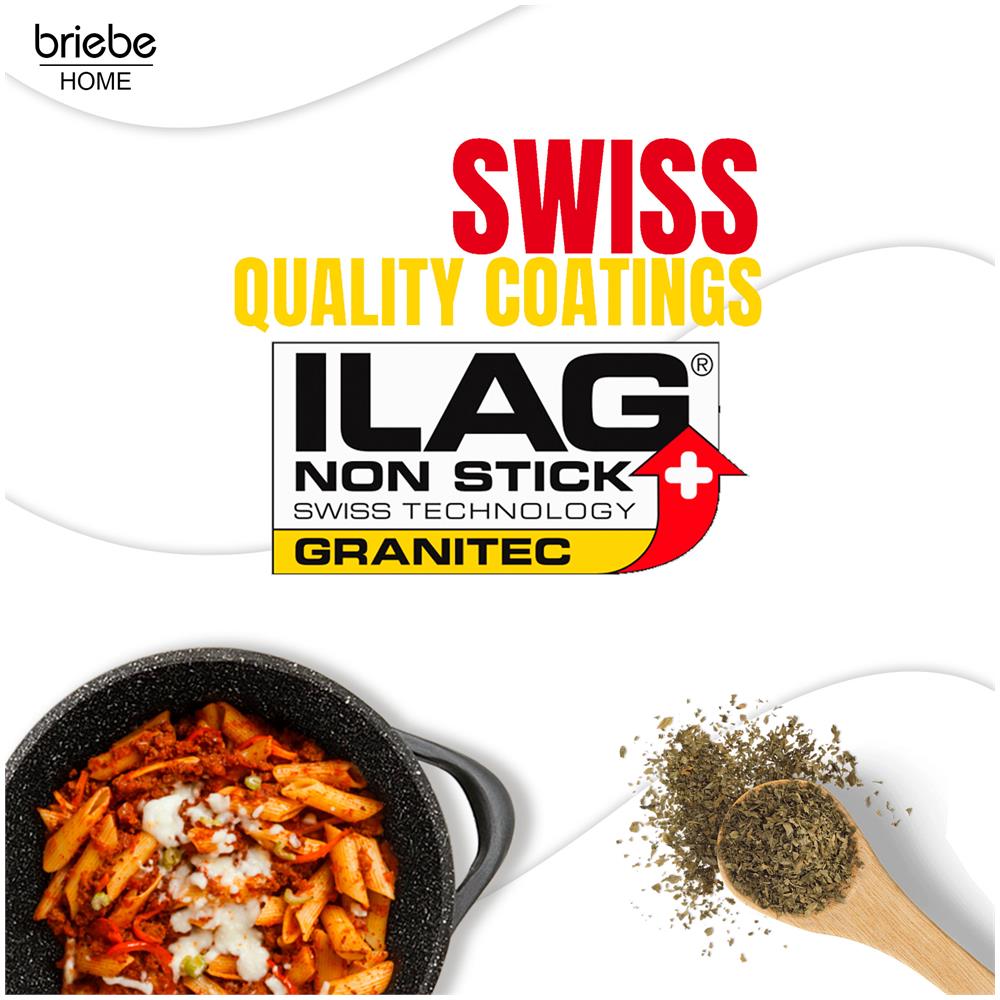 Mgk12s Batteria Da Cucina Induzione Set Pentole 8 Pezzi Alluminio Fuso, Coperchi Vetro Nero - Foto 12