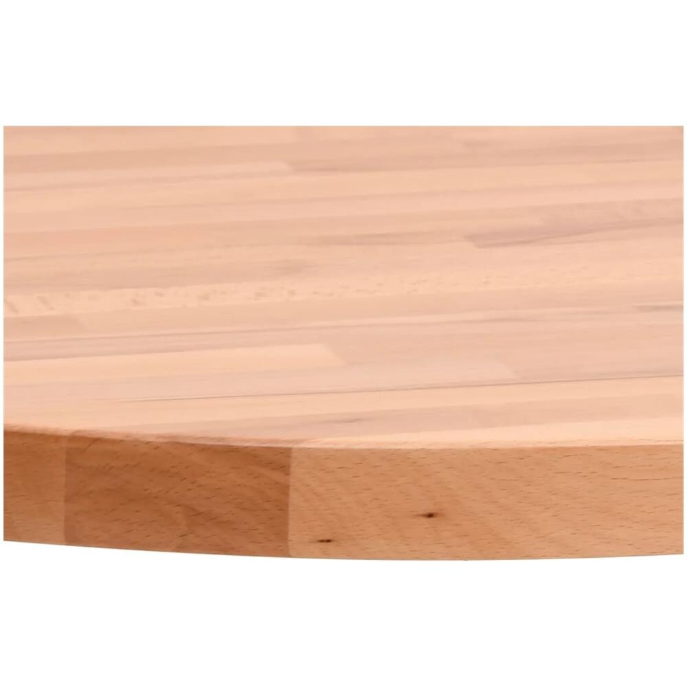 Piano Per Tavolo 70x4 Cm Rotondo In Legno Massello Di Faggio - Foto 3