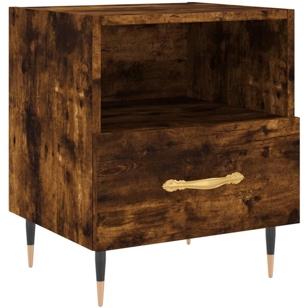 Comodino Rovere Fumo 40x35x47,5 Cm In Legno Multistrato - Foto 2
