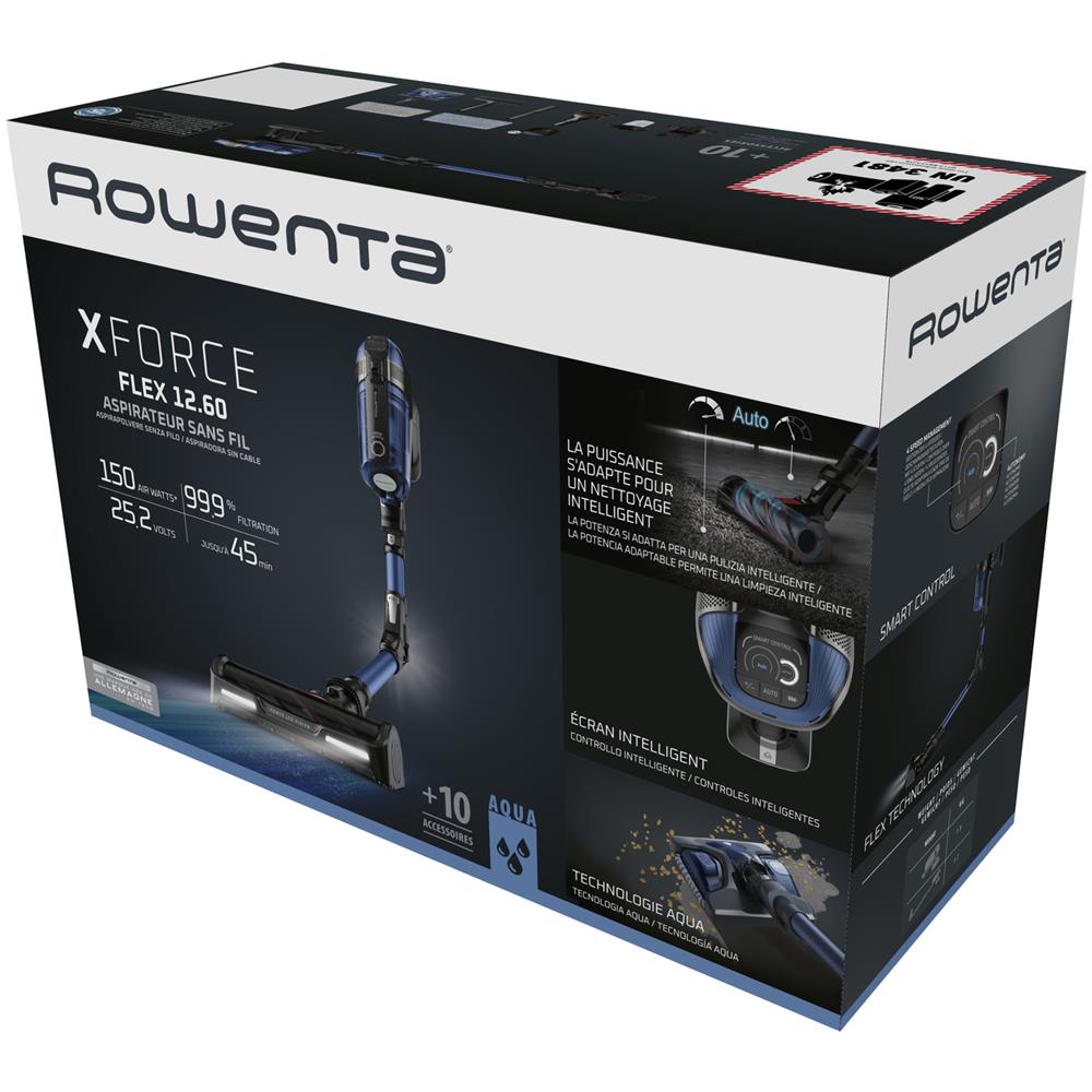 Aspirapolvere Senza Filo X-Force Flex 12.60 RH98C0WO 320W Senza sacchetto Colore Blu / Grigio - Foto 16