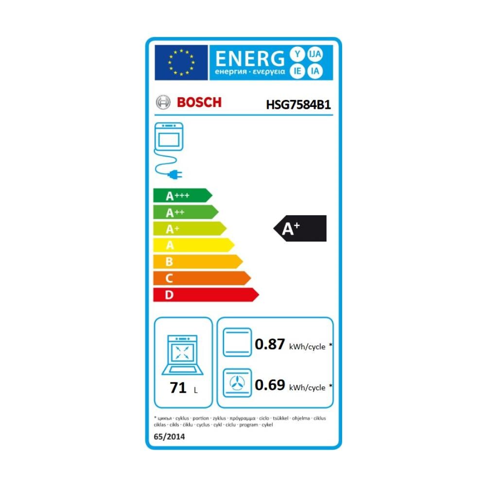 Forno Elettrico da Incasso HSG7584B1 Capacità 71 L Multifunzione Ventilato Colore Nero - Foto 8