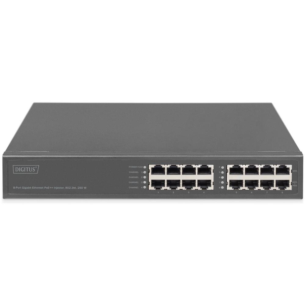 Switch Iniettore Gigabit Ethernet PoE+ a 8 Porte 802.3bt, 250 W 1 Ventola (e) - Foto 3