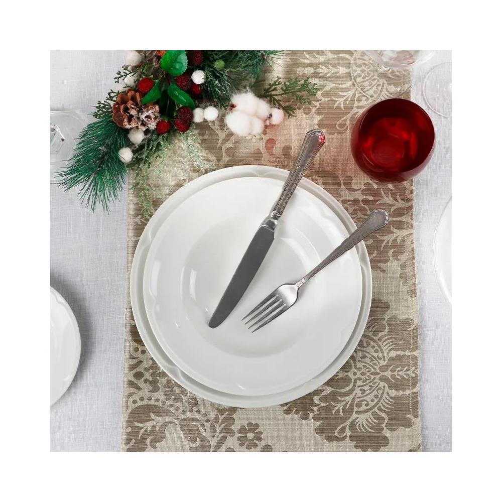 Settecento Stone Washed TXT Posate da tavola vintage in acciaio con decoro Confezione - Set da 24 Pezzi - 6 Posti Tavola - Confezione Regalo Made in Italy - Foto 3