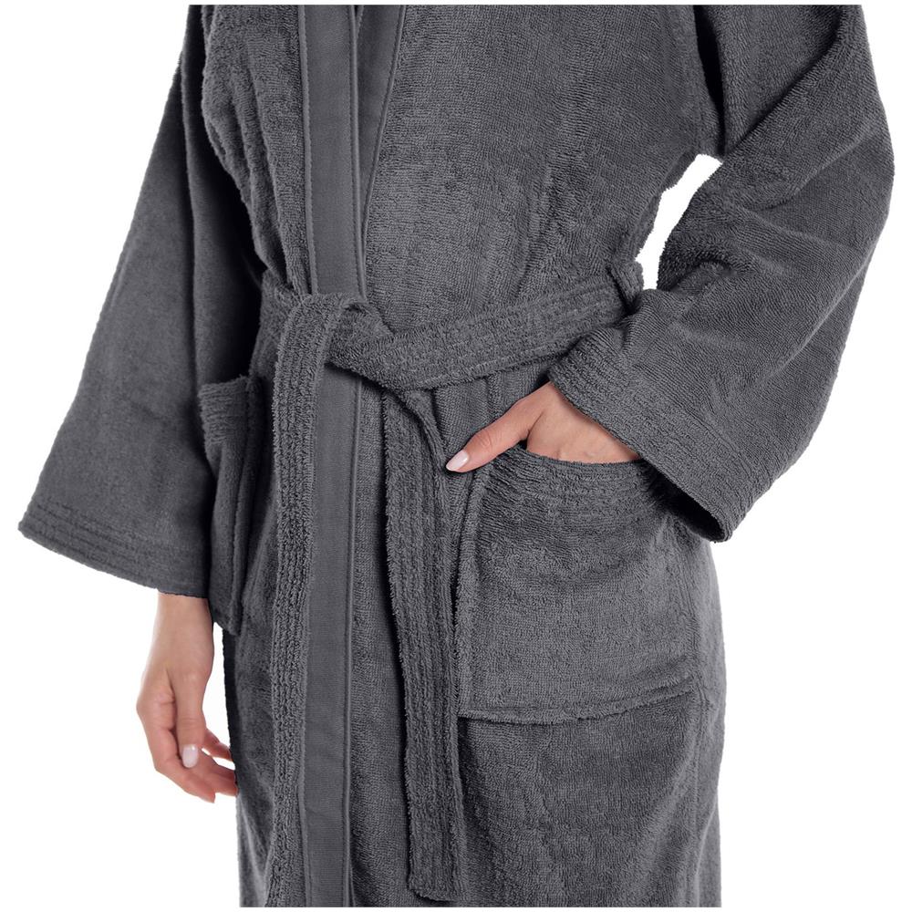 Accappatoio Con Cappuccio Spugnissima Soft In Cotone Colore Grigio Misura Xl - Foto 3