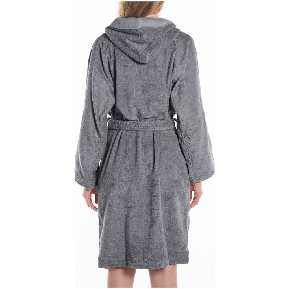 Accappatoio Con Cappuccio Spugnissima Soft In Cotone Colore Grigio Misura Xl - Foto 2