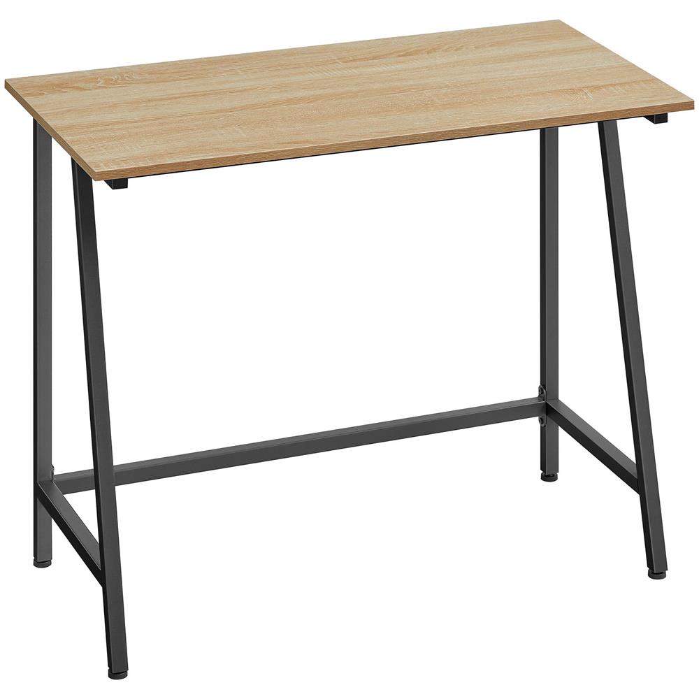 Scrivania per computer Valora - Rovere Sonoma con struttura in acciaio nero 100x50 - Foto 1